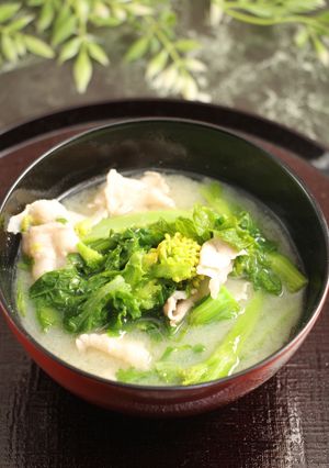 簡単！豚汁☆季節の野菜　菜の花-レシピのメイン写真