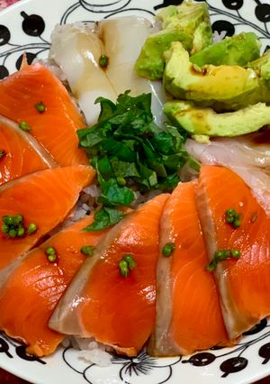 自家製穂紫蘇の海鮮丼-レシピのメイン写真