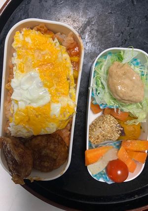 レンジ簡単トムヤムクン味オムライス弁当-レシピのメイン写真