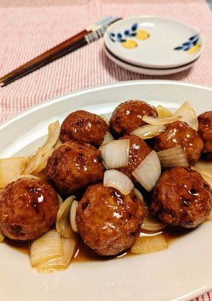 肉だんごの黒酢和え-レシピのメイン写真