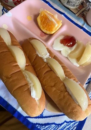 簡単桃の缶詰めフルーツサンド-レシピのメイン写真