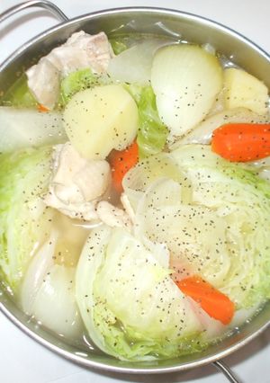 鶏肉じゃが芋ポトフ♪簡単キャベツコンソメ-レシピのメイン写真