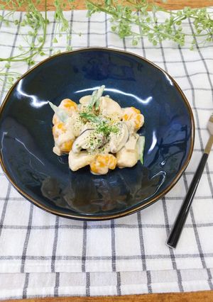 きのこソースの2色のニョッキ-レシピのメイン写真