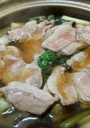 長ネギ大量消費シンプル鴨鍋-レシピのメイン写真