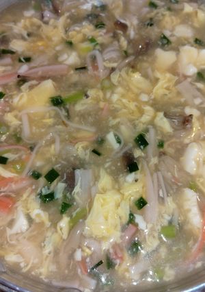 豆腐蟹かましめじの中華かき玉スープ-レシピのメイン写真
