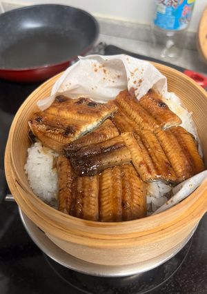 鰻蒲焼のせいろ蒸し-レシピのメイン写真