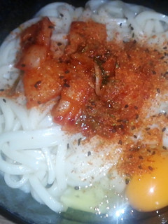 キムチピリ辛 釜玉うどん-レシピのメイン写真