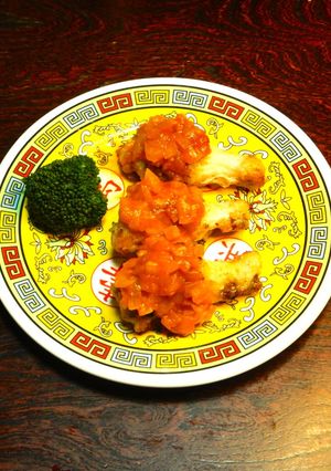 簡単ワンパン・手羽元の甘酢あんがけ-レシピのメイン写真