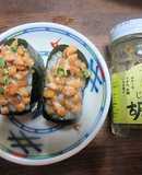 じゃばら胡椒が入った納豆軍艦