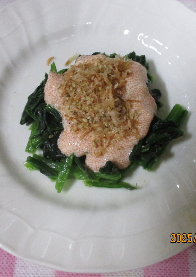 ほうれん草のソテー マヨたらこ和え😋-レシピのメイン写真