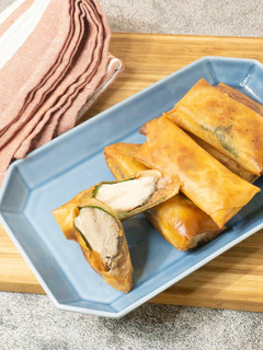 鯵の塩焼きと梅干しの春巻き-レシピのメイン写真