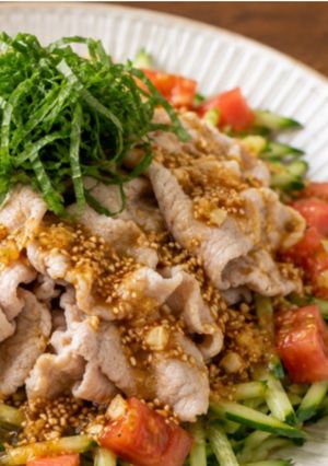 豚しゃぶと夏野菜のさっぱり香味だれ-レシピのメイン写真