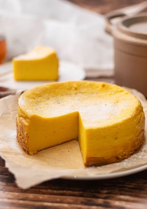 銅鍋てふてふで作る かぼちゃチーズケーキ-レシピのメイン写真