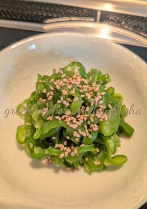 ノンオイル♪ピーマンの塩昆布茶和え-レシピのメイン写真