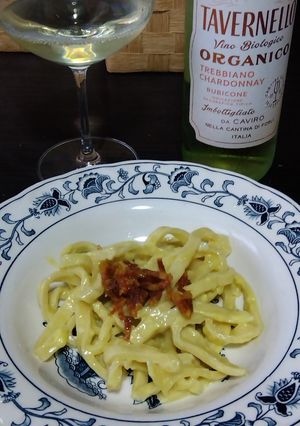 手打ちパスタのカルボナーラ-レシピのメイン写真