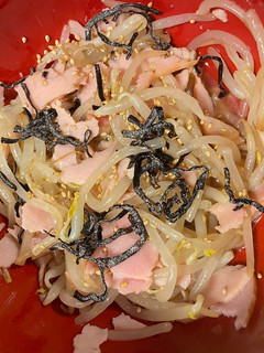 電子レンジでもやしとハムの中華サラダ-レシピのメイン写真