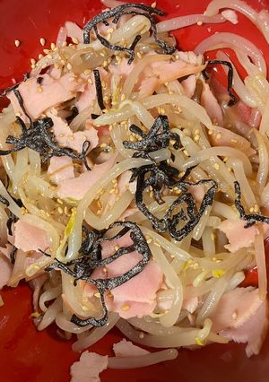 電子レンジでもやしとハムの中華サラダ-レシピのメイン写真