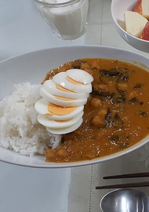 ひよこ豆とホウレン草のカレー-レシピのメイン写真