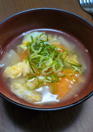 大根とにんじんのコンソメ卵スープ-レシピのメイン写真
