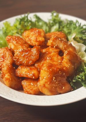 鶏むね肉で!韓国風⭐︎ヤンニョムチキン-レシピのメイン写真