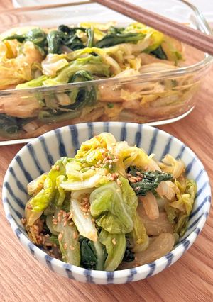 【楽めし】春キャベツのごま和え（お弁当）-レシピのメイン写真