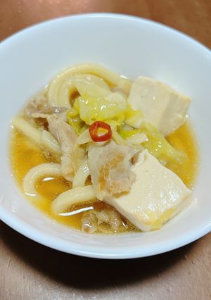 もつ鍋風うどん-レシピのメイン写真