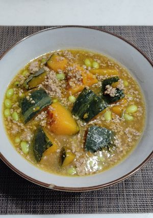 カボチャと枝豆のそぼろあん-レシピのメイン写真