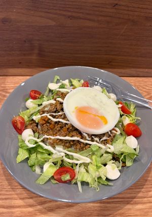 子ども大好き♡目玉焼きのせタコライス♡-レシピのメイン写真