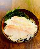 鯛の刺身とシラス⭐︎出汁パックでお茶漬け