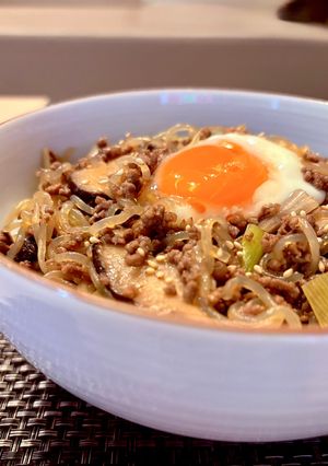 牛ひき肉のすき焼き丼-レシピのメイン写真