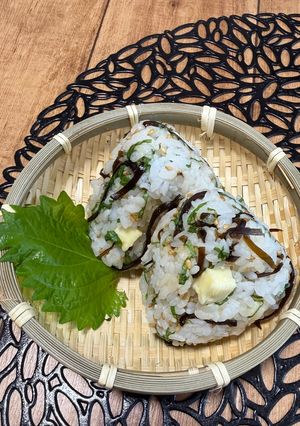 大葉＆紫蘇昆布でＷ紫蘇香るチーズinおむすび🍙-レシピのメイン写真