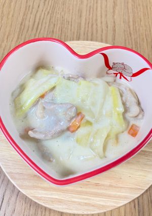 豚肉とキャベツのクリーム煮-レシピのメイン写真
