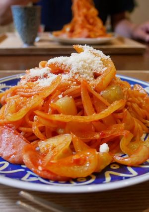 パプリカとソーセージのあり物パスタ-レシピのメイン写真