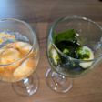 白玉豆腐団子…抹茶&きな粉ソース…ラテ