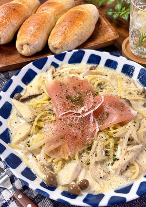 豆乳キノコパスタ-レシピのメイン写真