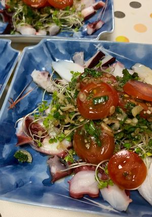 蒸しダコとみょうがとしそのポン酢和え-レシピのメイン写真