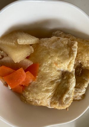栄養満点！卵の袋煮、大根、人参添え-レシピのメイン写真