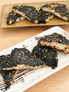 豆腐と挽肉の甘辛磯部焼き-レシピのメイン写真