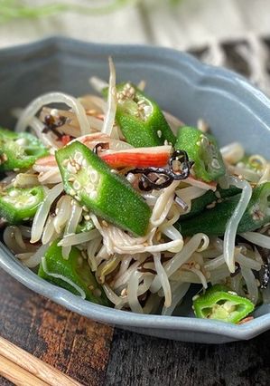 オクラともやしの塩昆布ナムル-レシピのメイン写真