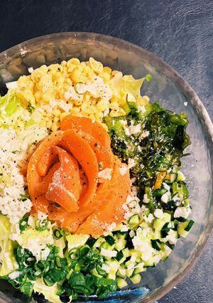 スモークサーモンの和風サラダボウル-レシピのメイン写真