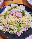 アスパラベーコンのペペロンチーノ