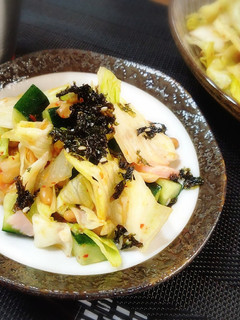 *レタスと胡瓜のキムチ納豆サラダ*-レシピのメイン写真