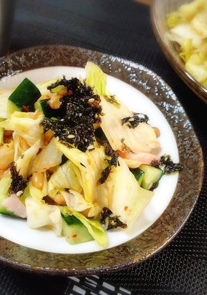 ＊レタスと胡瓜のキムチ納豆サラダ＊-レシピのメイン写真
