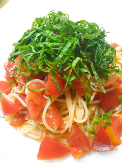 簡単★ザク切りトマトの冷製パスタ☆-レシピのメイン写真