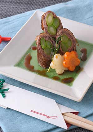 アレンジおせち！門松風牛肉アスパラロール-レシピのメイン写真