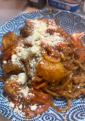 カレーリメイク！こってりカレーパスタ-レシピのメイン写真