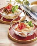 麺＆明太♪韓国風ビビン麺と沖縄風もずく麺