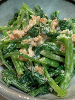 宮内菜(かき菜)の胡桃マヨネーズ-レシピのメイン写真