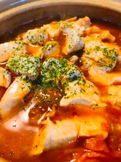 鍋キューブ●鶏肉のトマト缶プラス鍋-レシピのメイン写真
