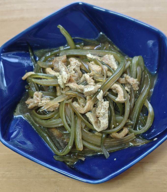 茎わかめと油揚げの炒め煮-レシピのメイン写真